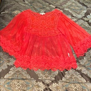 Small lace Christmas top